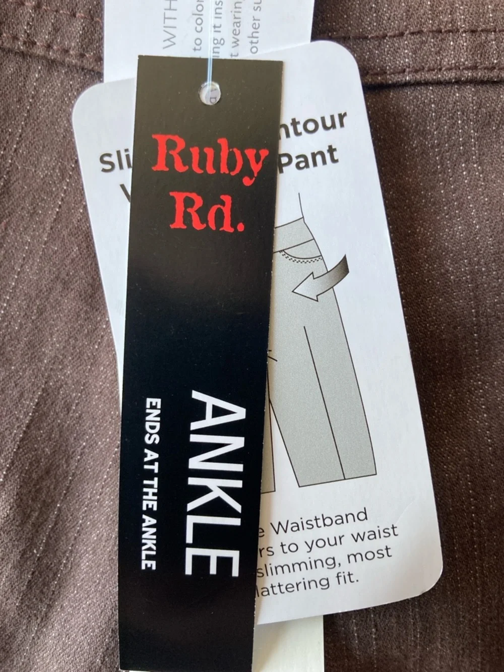 Ruby Rd ankle pant slimming contour waistband pant 24W - Picture 4 of 17